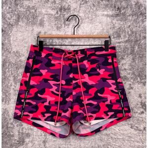 Tucann Swim Trunks Medium Mens Pink Camo Aqua Liner Tailored Athletic Fit 3"